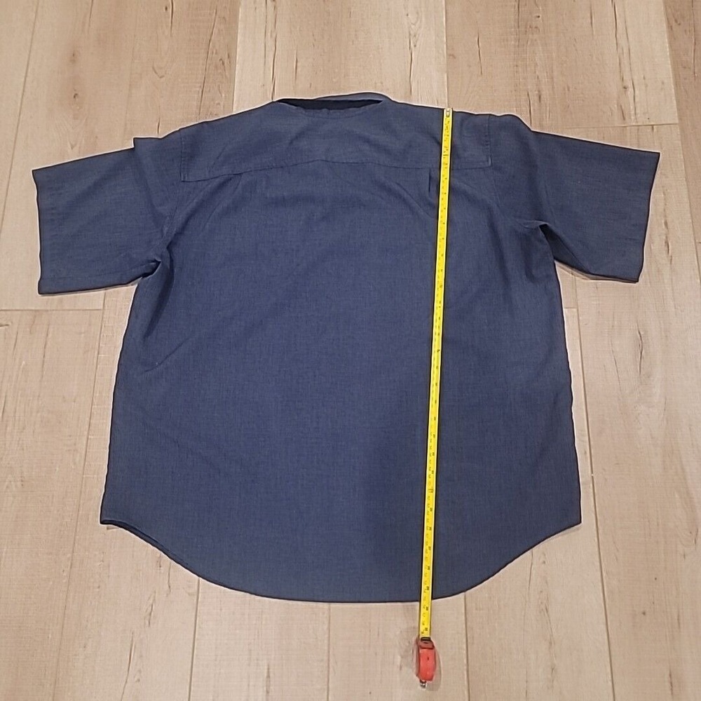 Orvis, size, XXL, blue two pocket, spread collar, short sleeve shirt - Picture 5 of 8